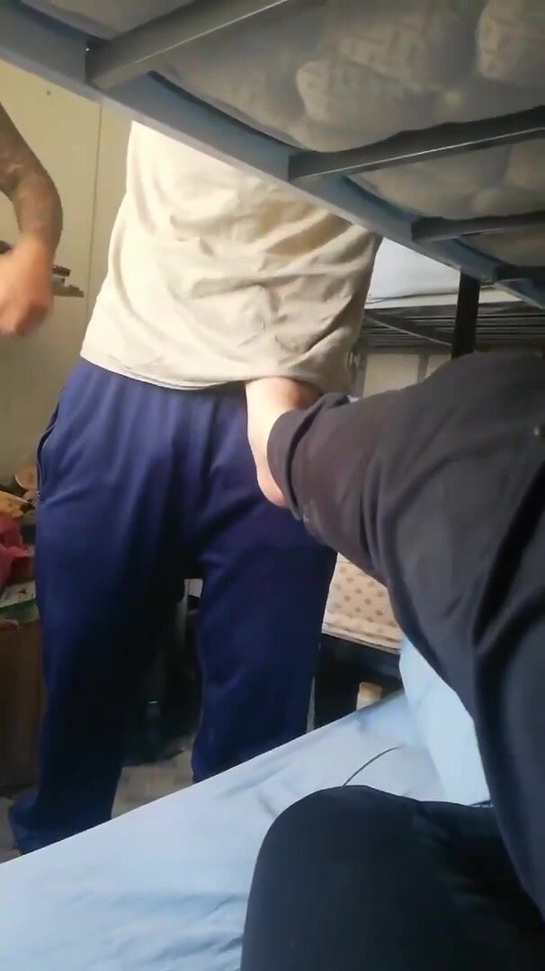 Turkish soldier messing with his straight friend