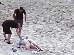 Shagging on the beach
