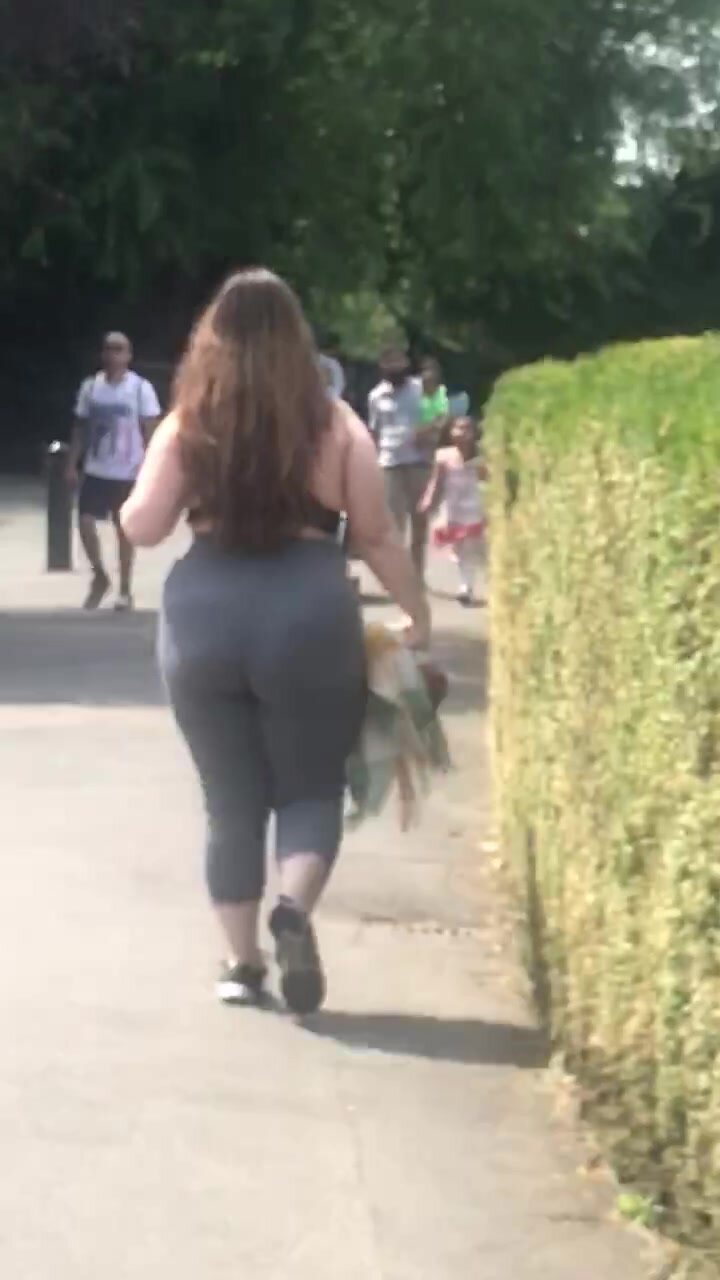 Perfect Bbw walking in the park