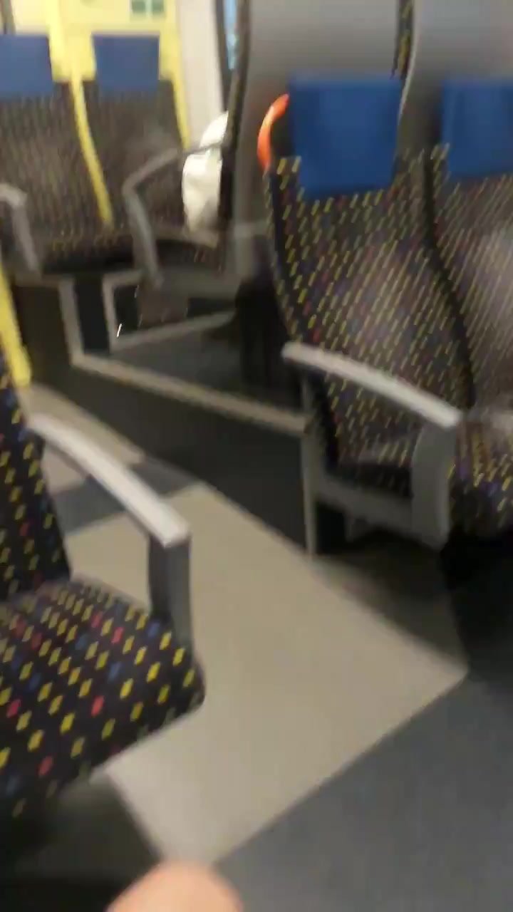 Risky handjob on the train - video 3