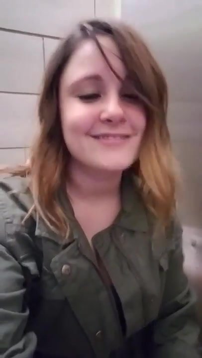 Cute Blond Teen Rushes to the Toilet
