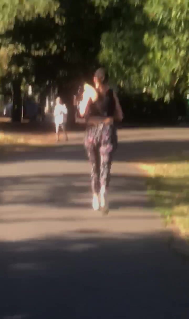 Fit pawg jogging in the park