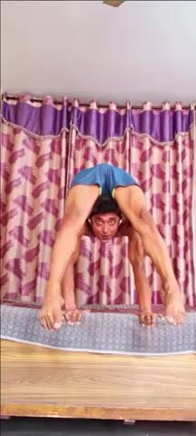 Flexible yoga backbending