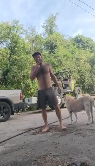 Redneck pissing