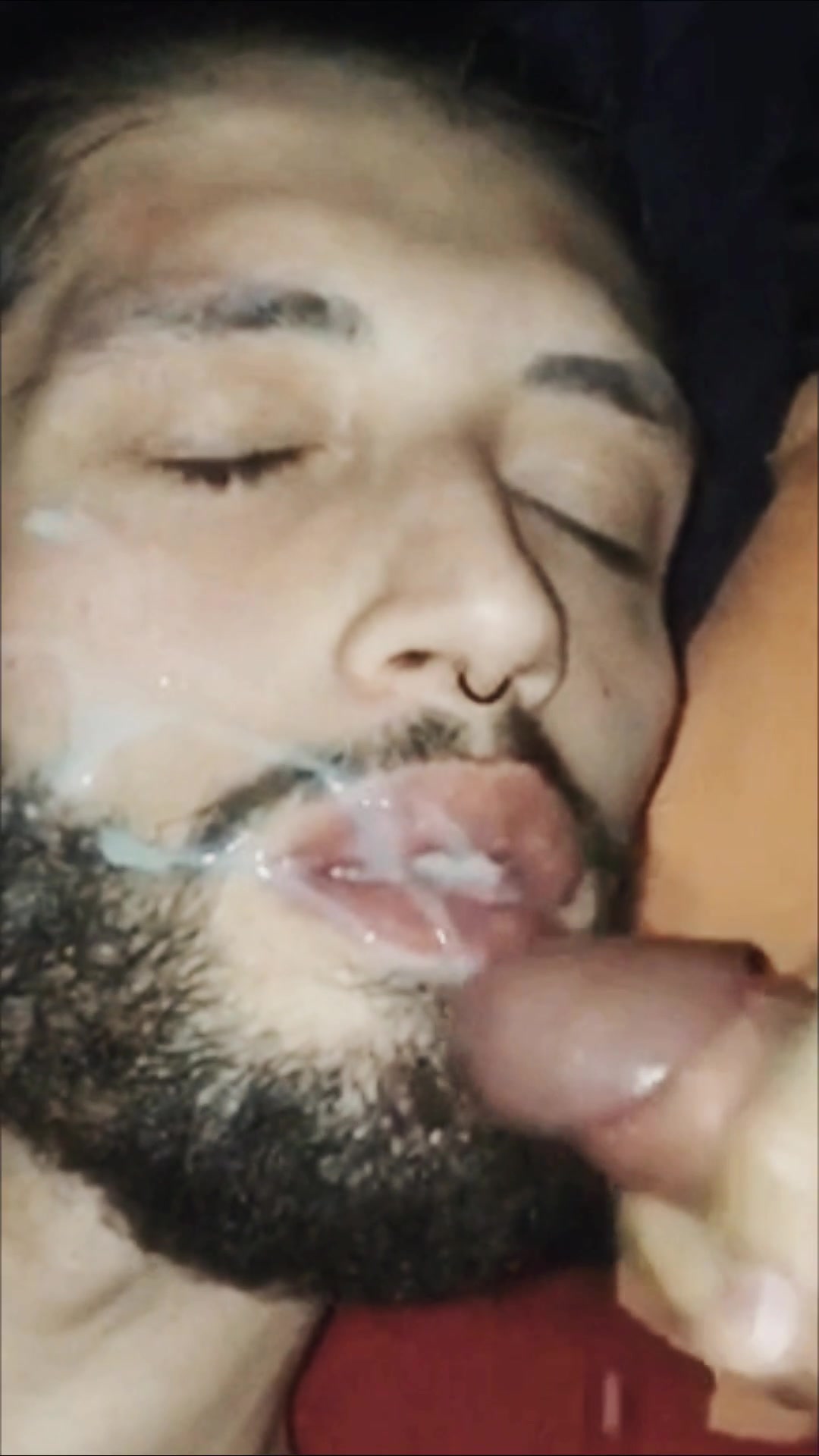 Boy gets a facial