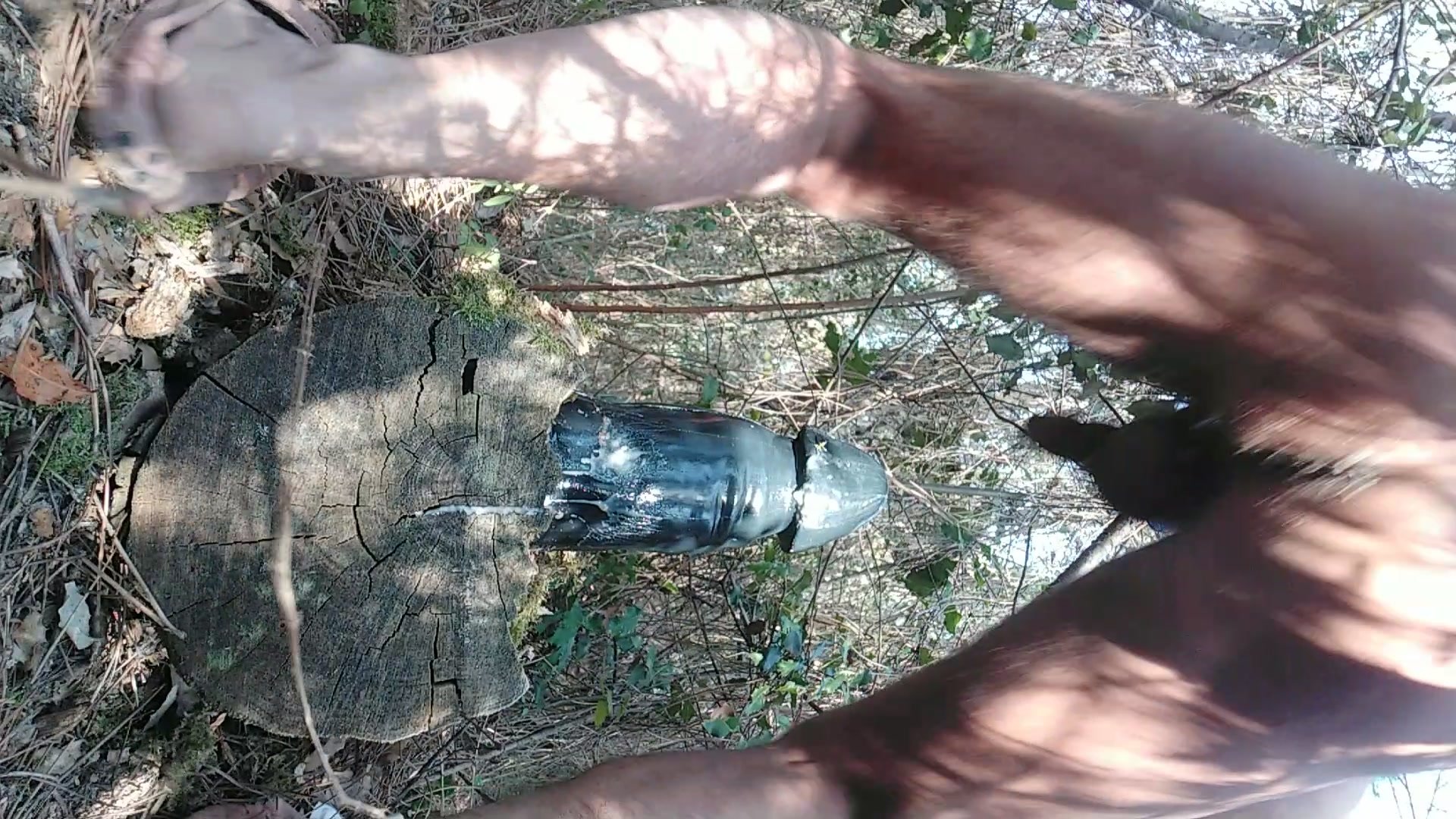 Job in the wood whit my new dildo part 3