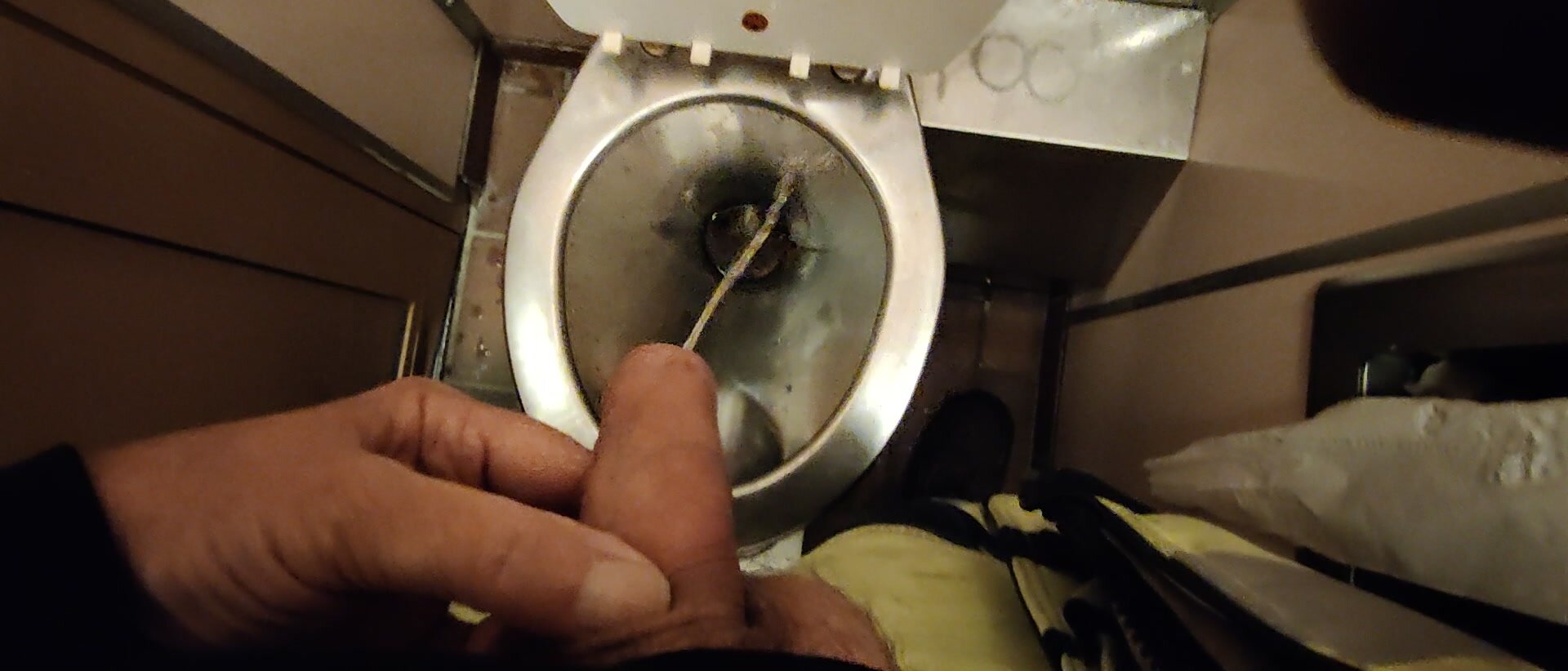slave daddy pee's while at work