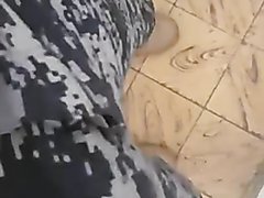 Military Stud Cums Hands Free Bulge