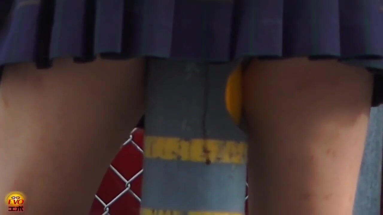 Schoolgirls try to hide their panties on public Pt.12
