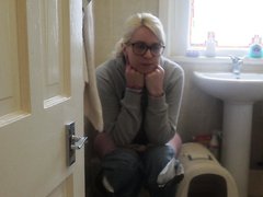 Blonde Girl Toilet Farts
