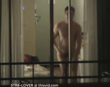 spying on neighbours 7 - naked guy after shower 1