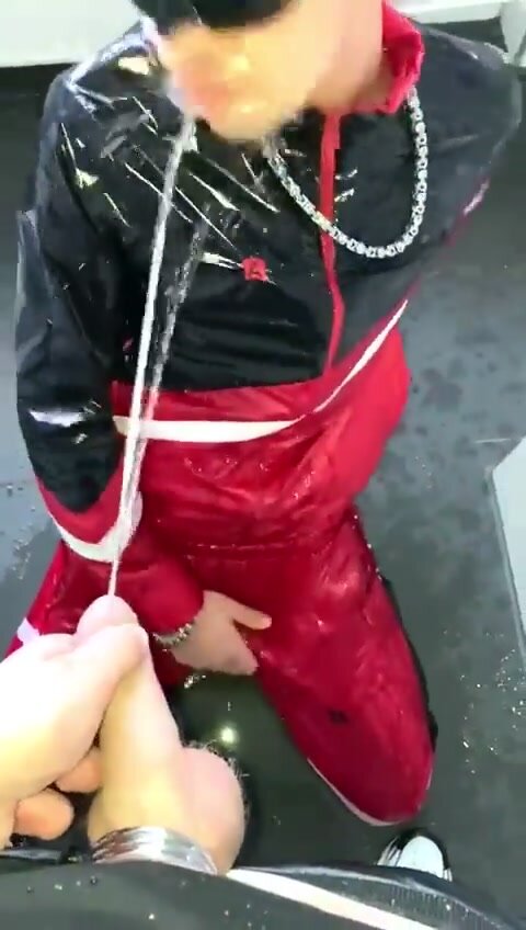Hot piss on trackie gear