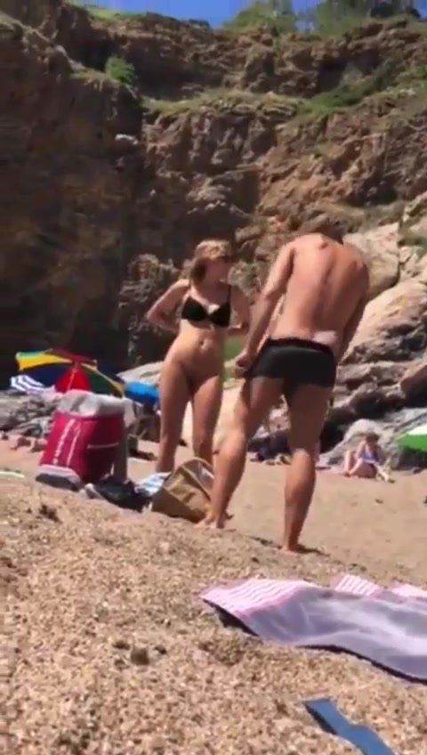 Straight nudist boyfriend caught naked at the beach