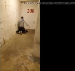 Gay teen caught fucking in a garage by straight guys