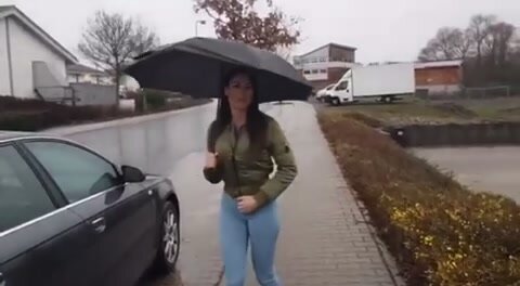 Pee desperation + rain = Accident