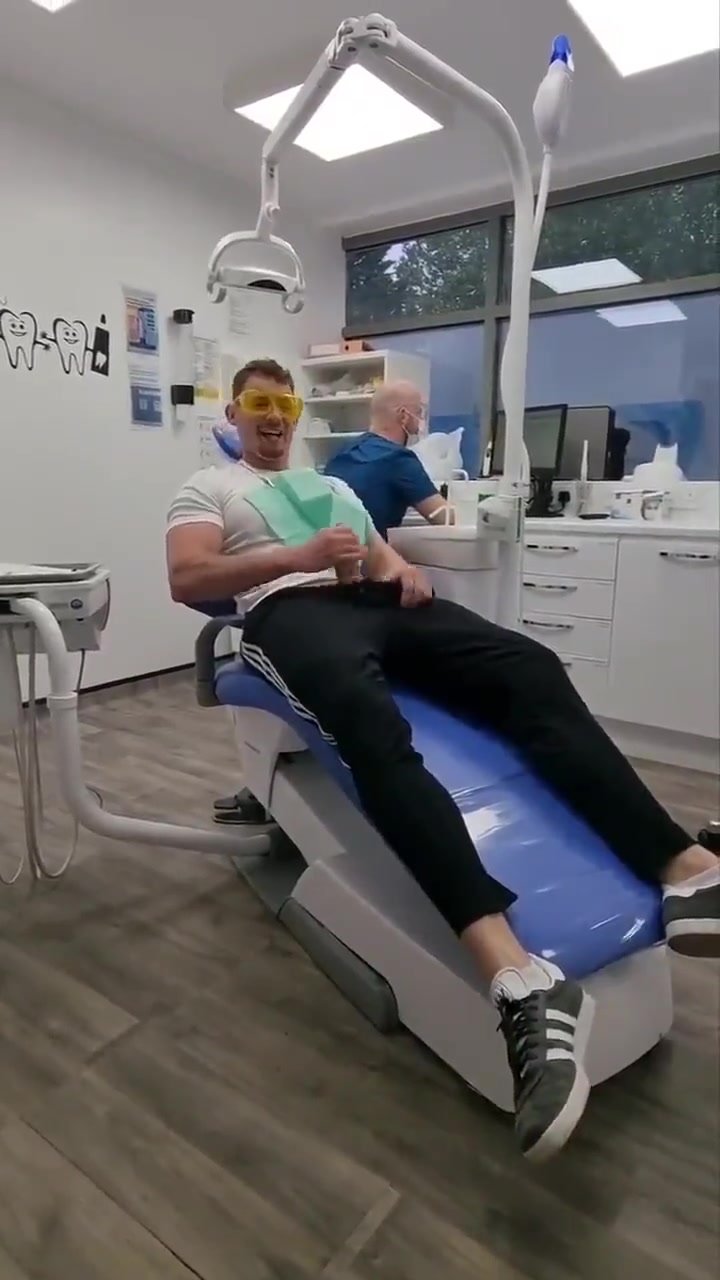 Taking dick out at Dentist