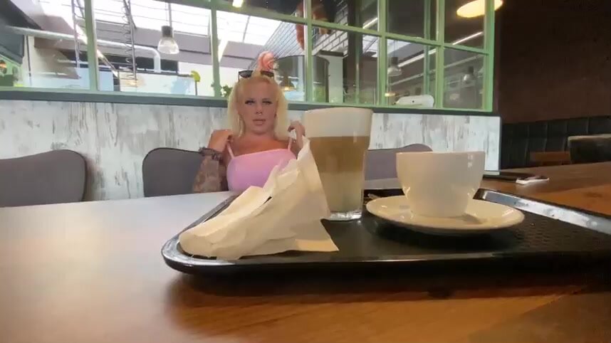 Girl Poops in Cafe Under Table