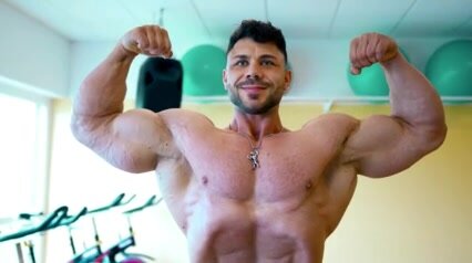 German Bodybuilder Displaying His Beautiful Set of Musc
