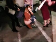desperate girl outside the club