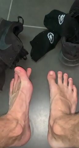 Barefoot after gym