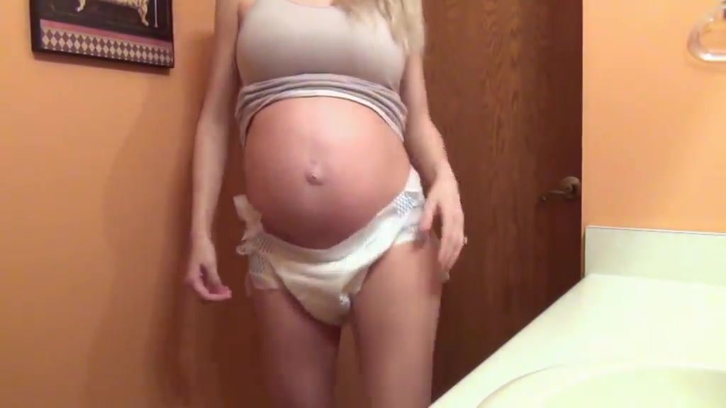 Pregnant in diaper