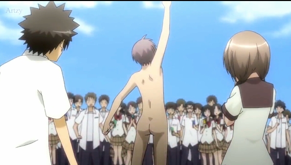 Guys clothes disappear in front of whole school