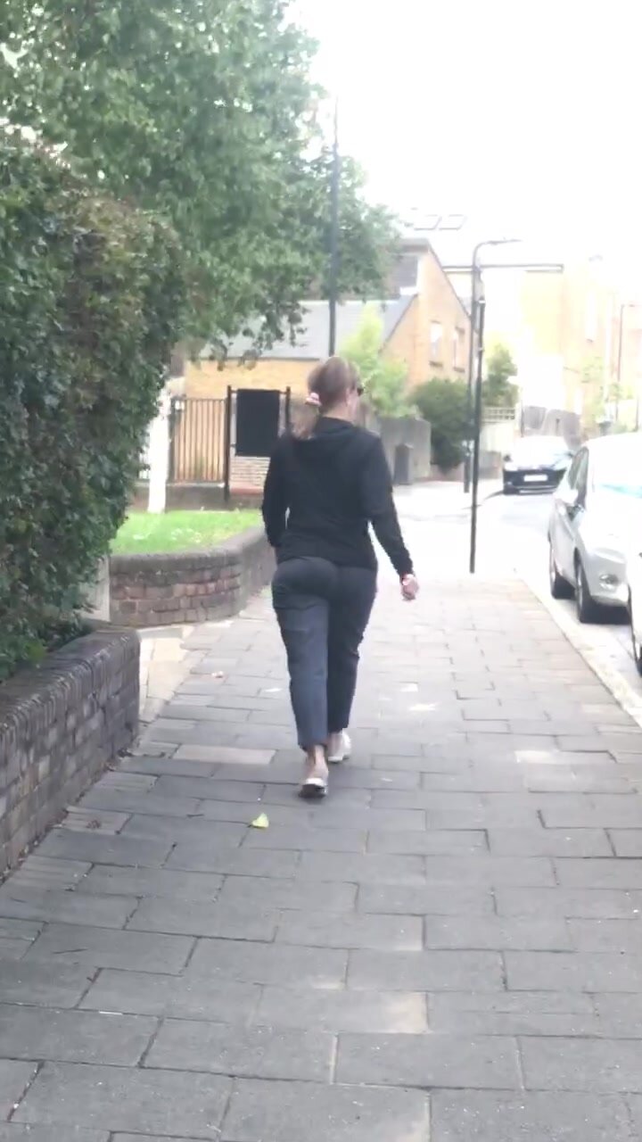 Sexy brunette ass walking