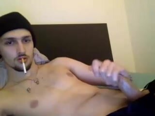 Sexy Young Guy Smoke And Stroke