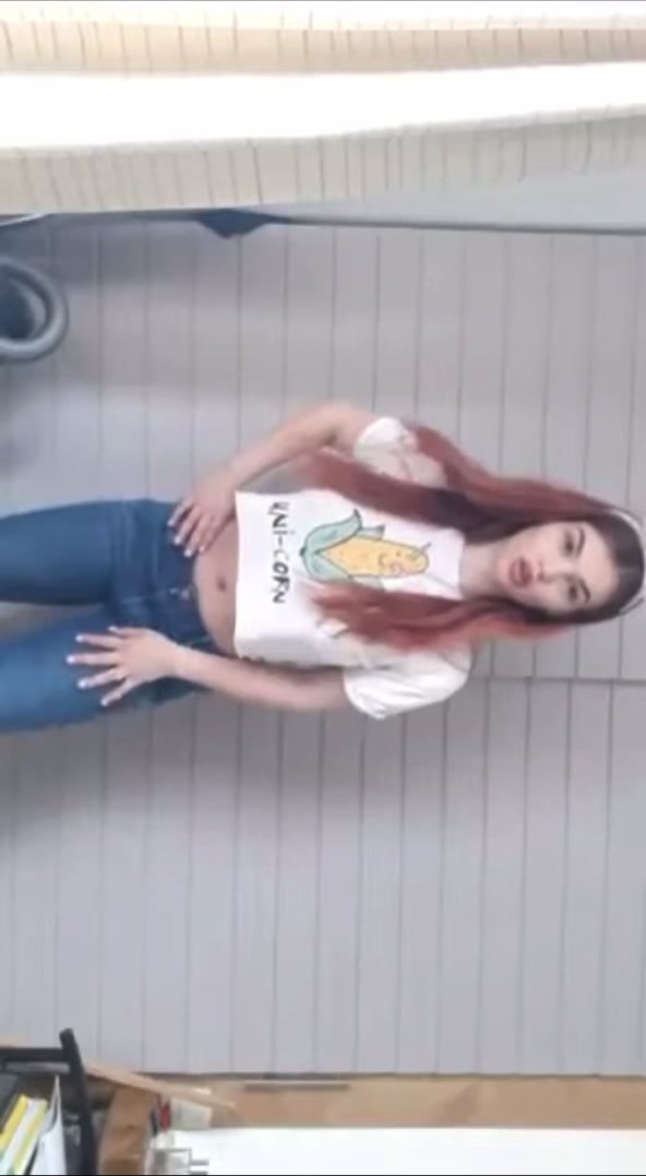 Girl farting in jeans - video 5