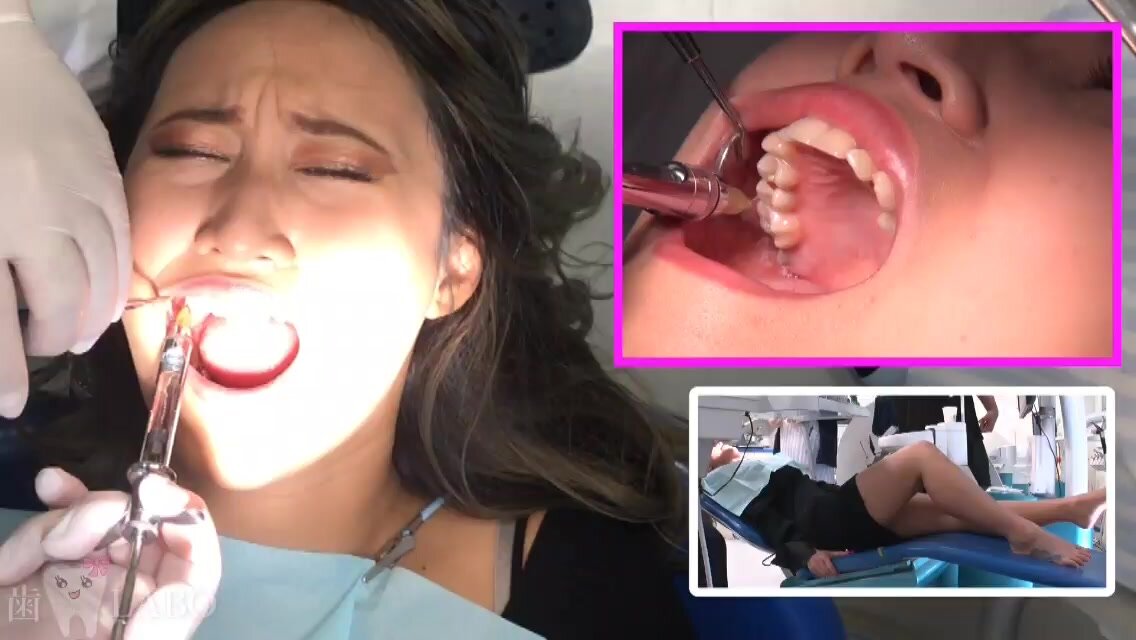 Japanese girl is super scared in the dental chair part