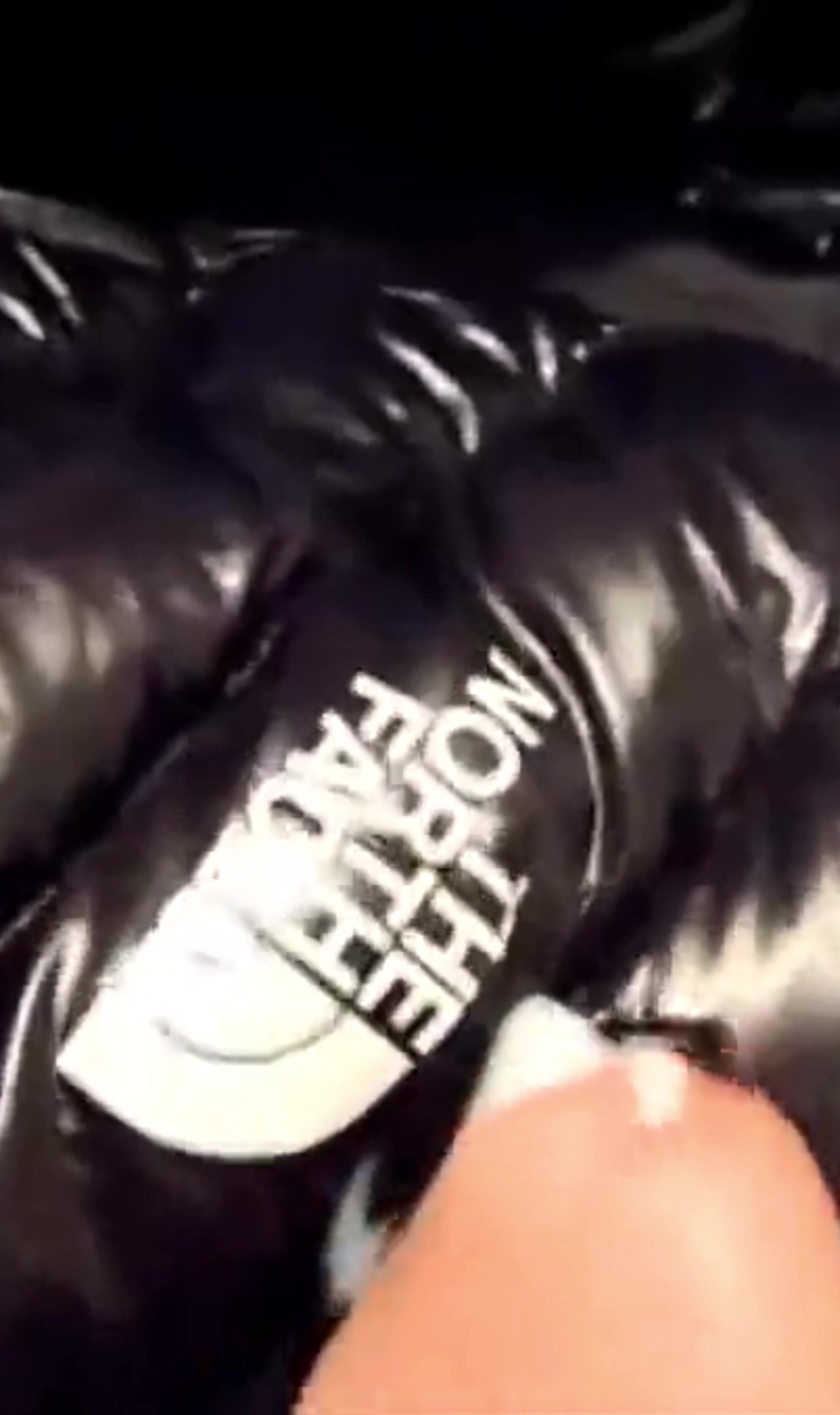 Lad Cums On North Face Puffer Jacket