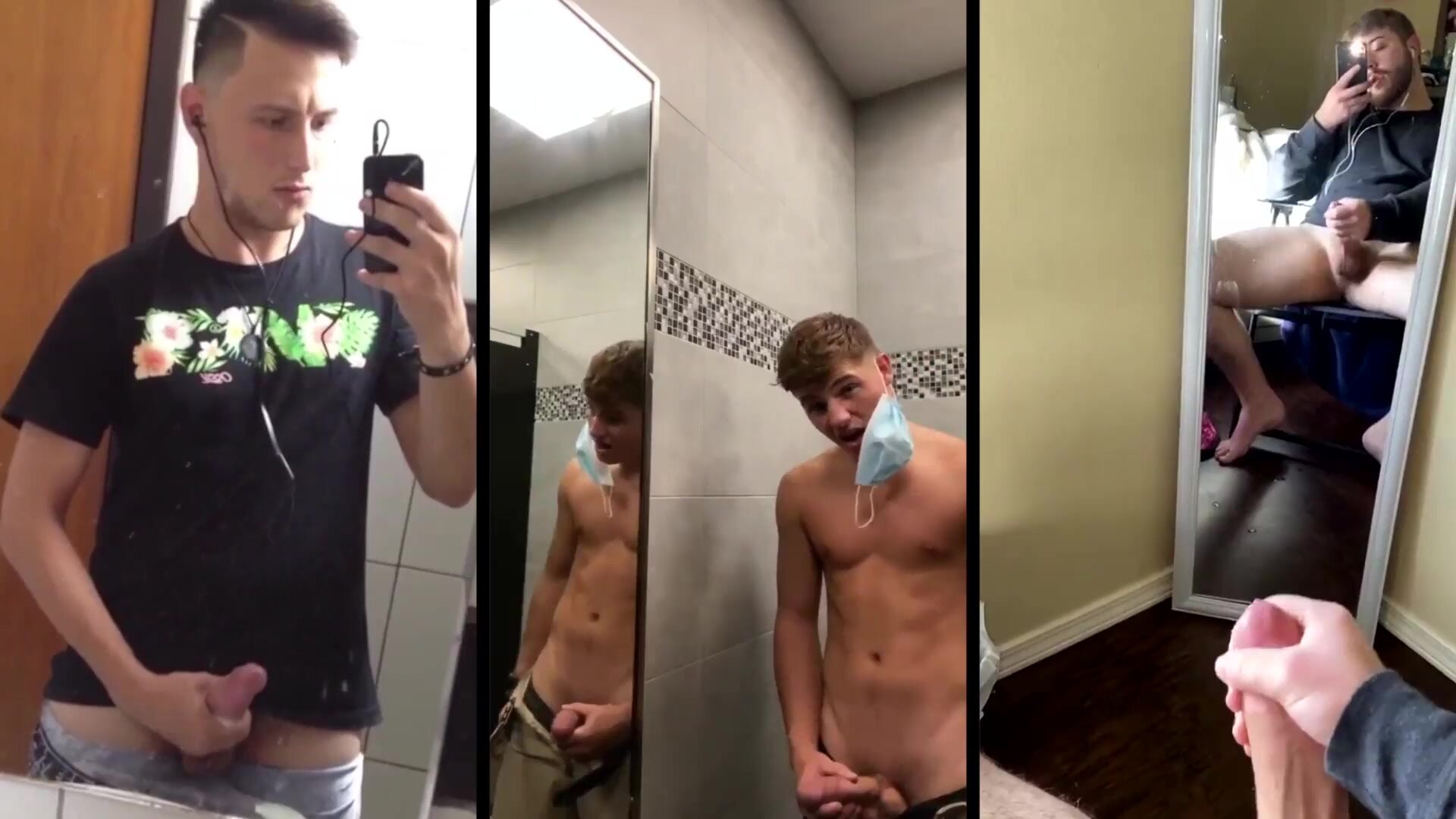 Cum on the mirror