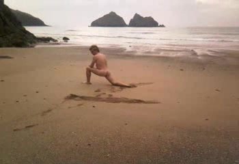 James naked in Newquay