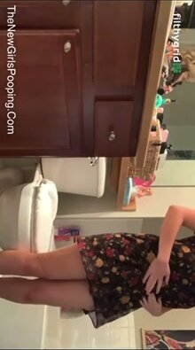 Girl pooping on toilet - video 32