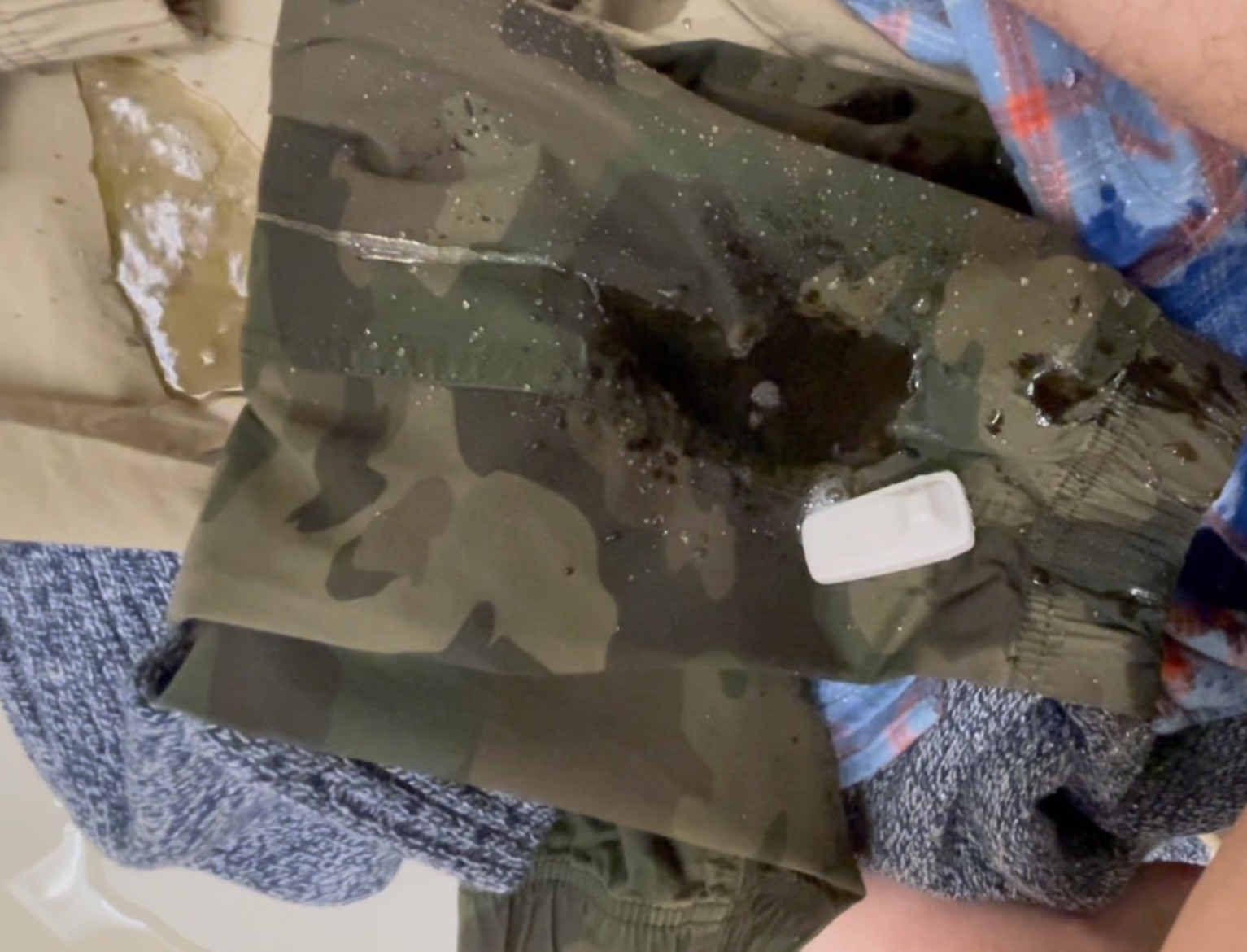 FTM soaks store clothes in piss