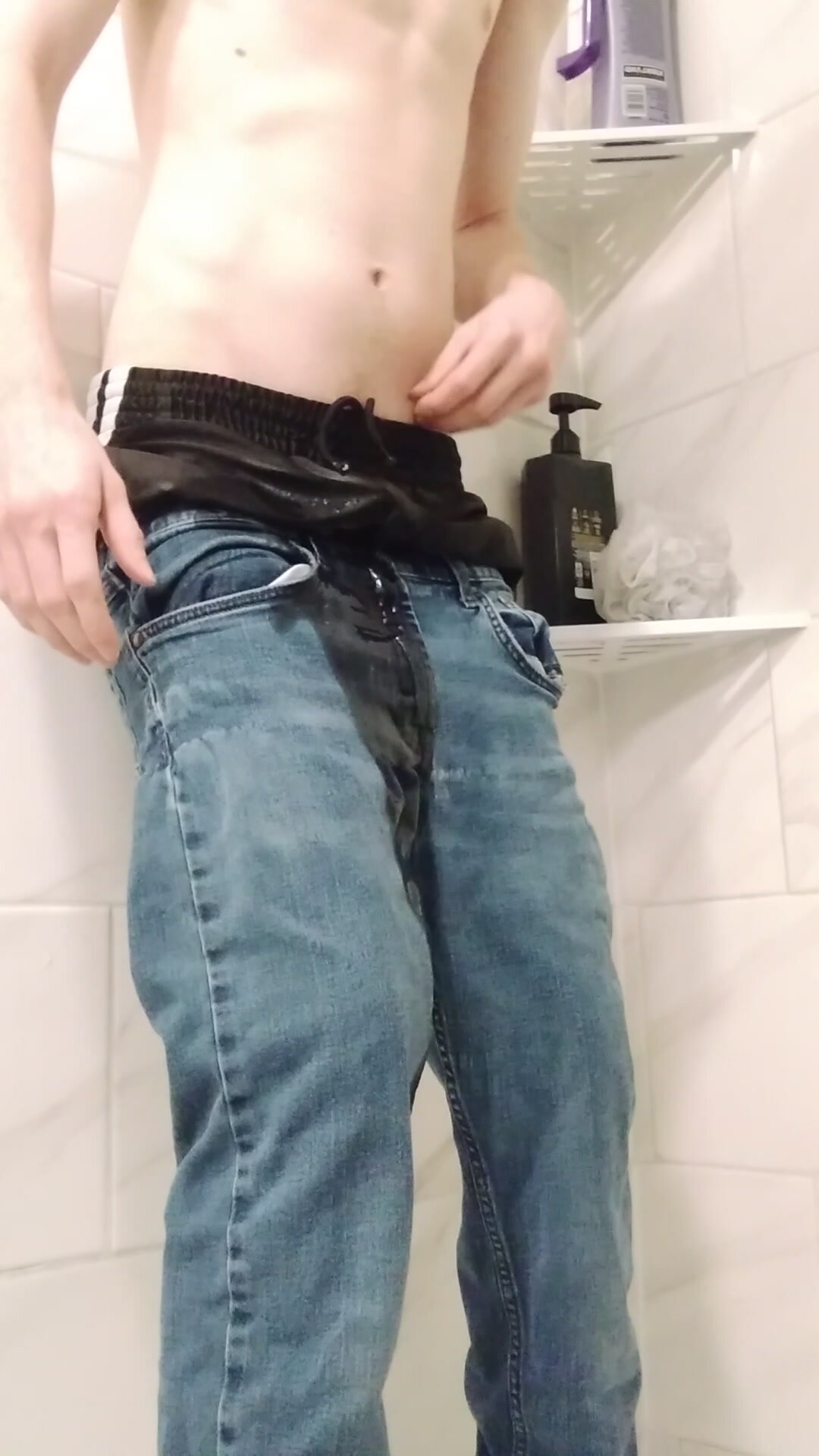 3rd Pissing in my everlast shorts and with jeans