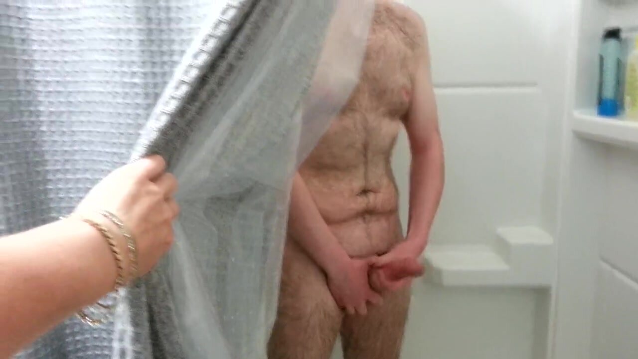 Caught Roommate Having A Wank n Shower Big Cum Load!