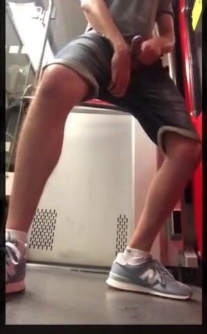 Exhibition Twink jerks off in a train - video 2