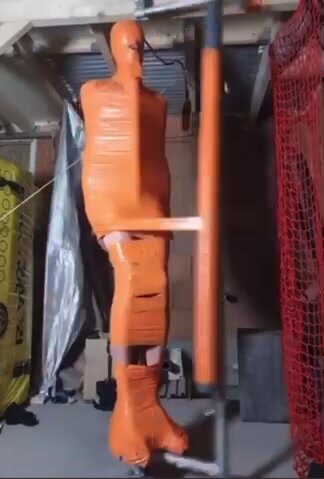 Orange duct tape mummification