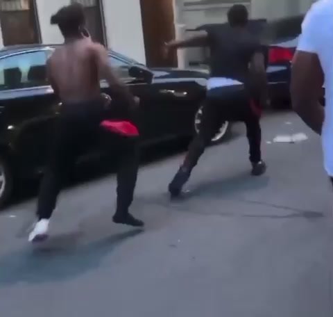 Black Ass Out While Fighting