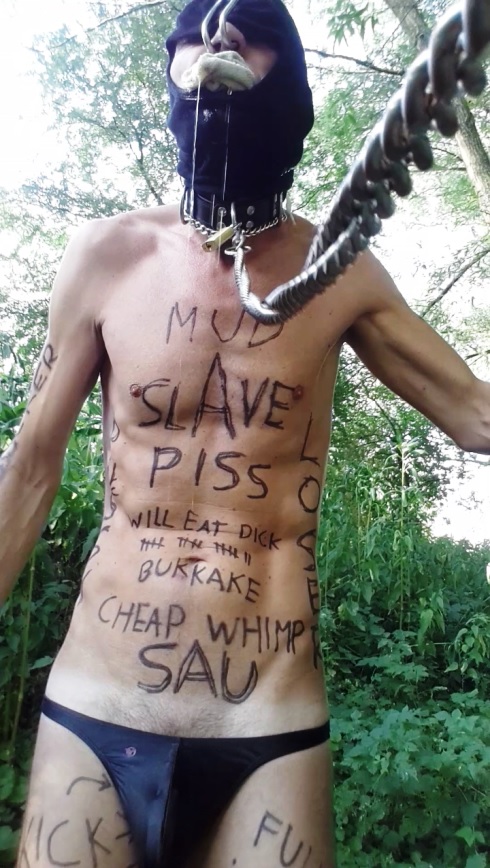 humiliated slave in the woods and in a swamp