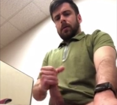 Cub wanking in the restroom