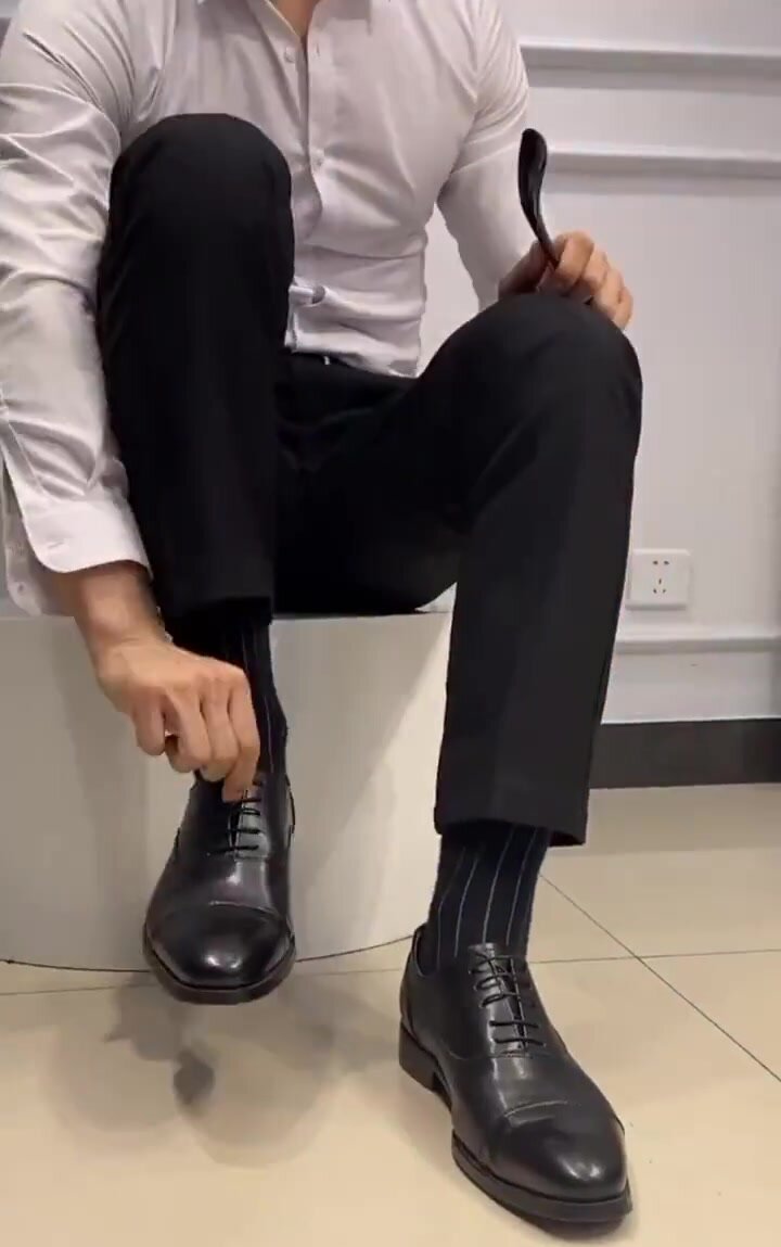 suit feet shoes socks cock