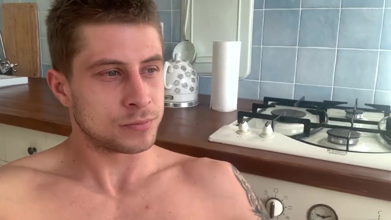 Hung guy shows off tattoos