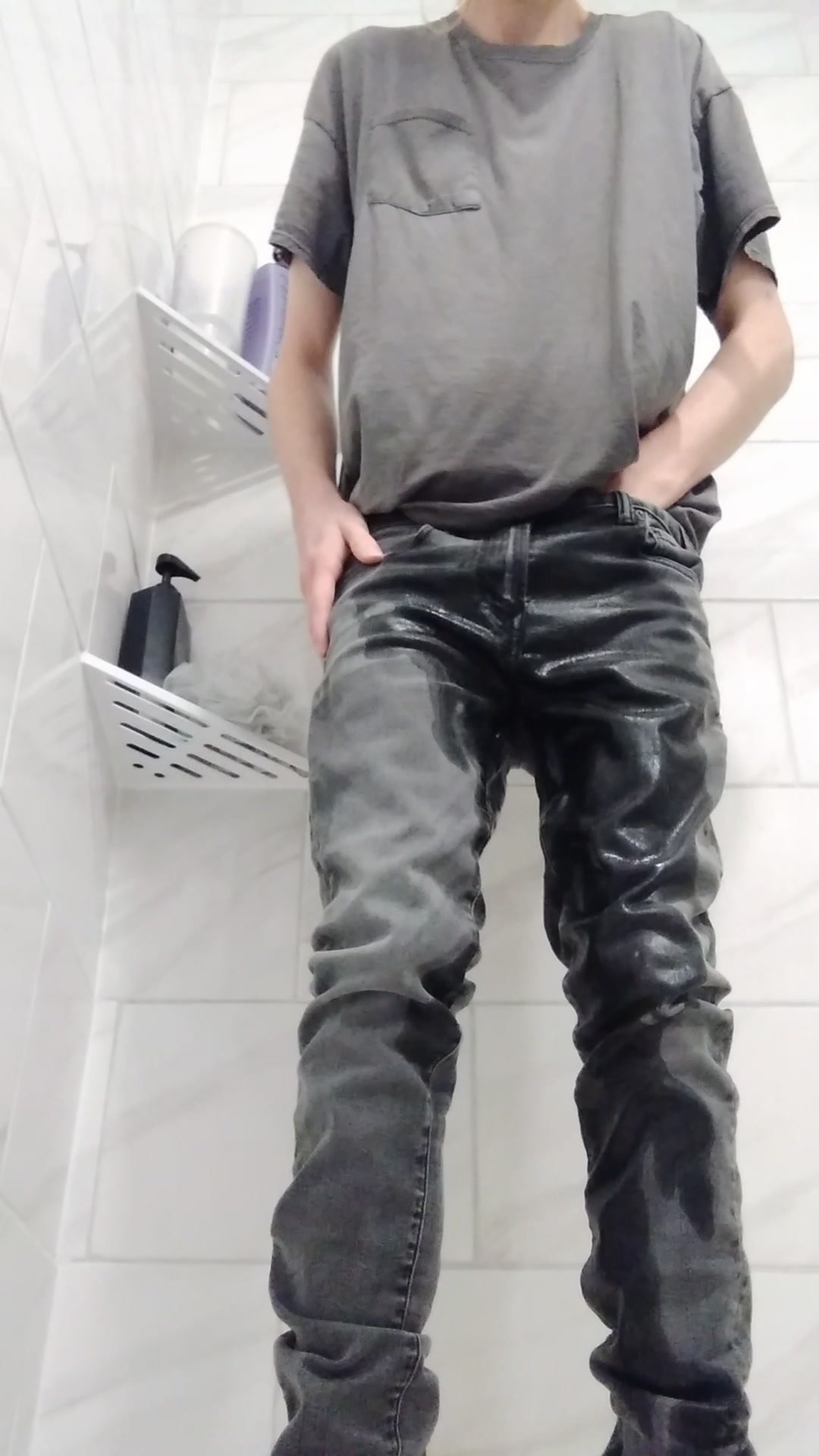 A morning soaking in my jeans with hot piss