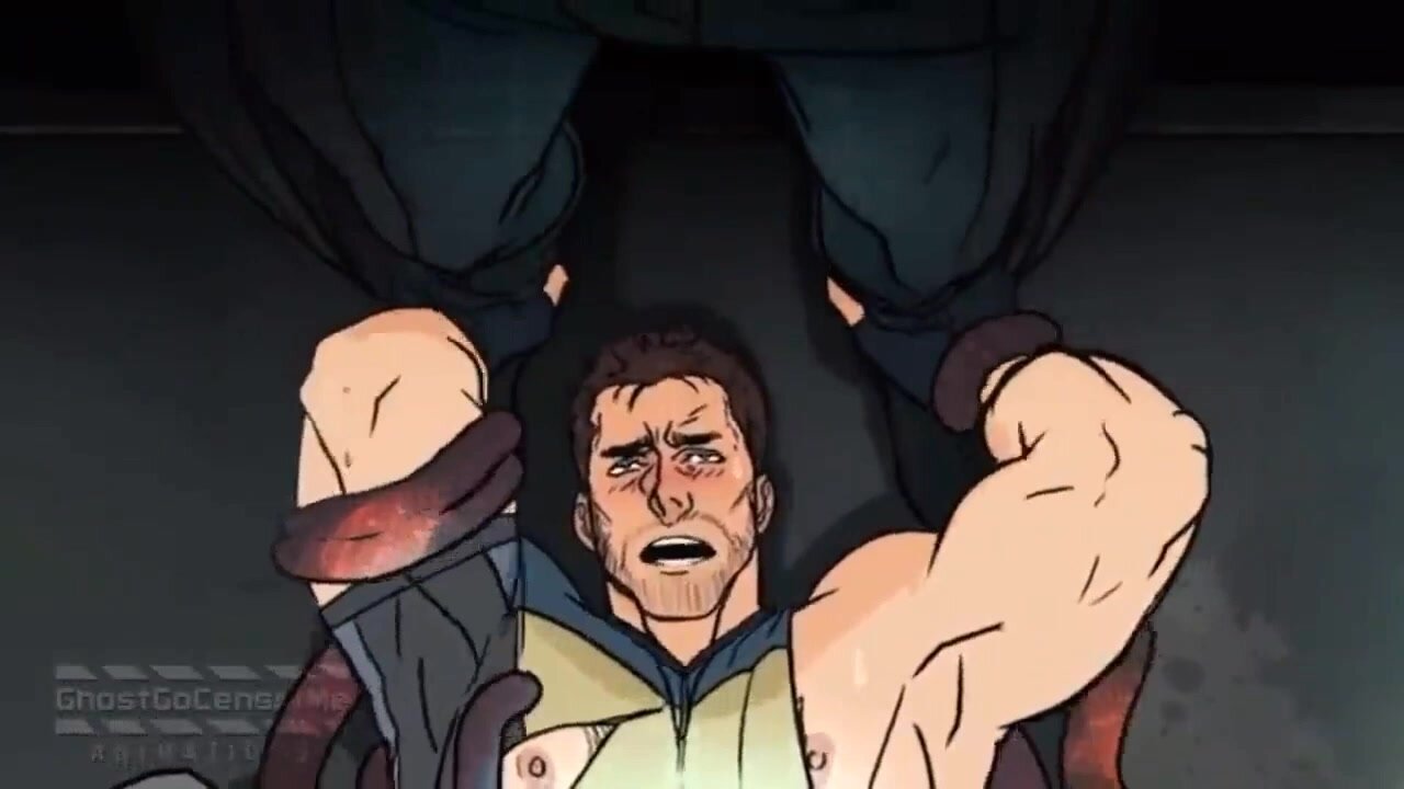 Chris Redfield is groped by multiple tentacles