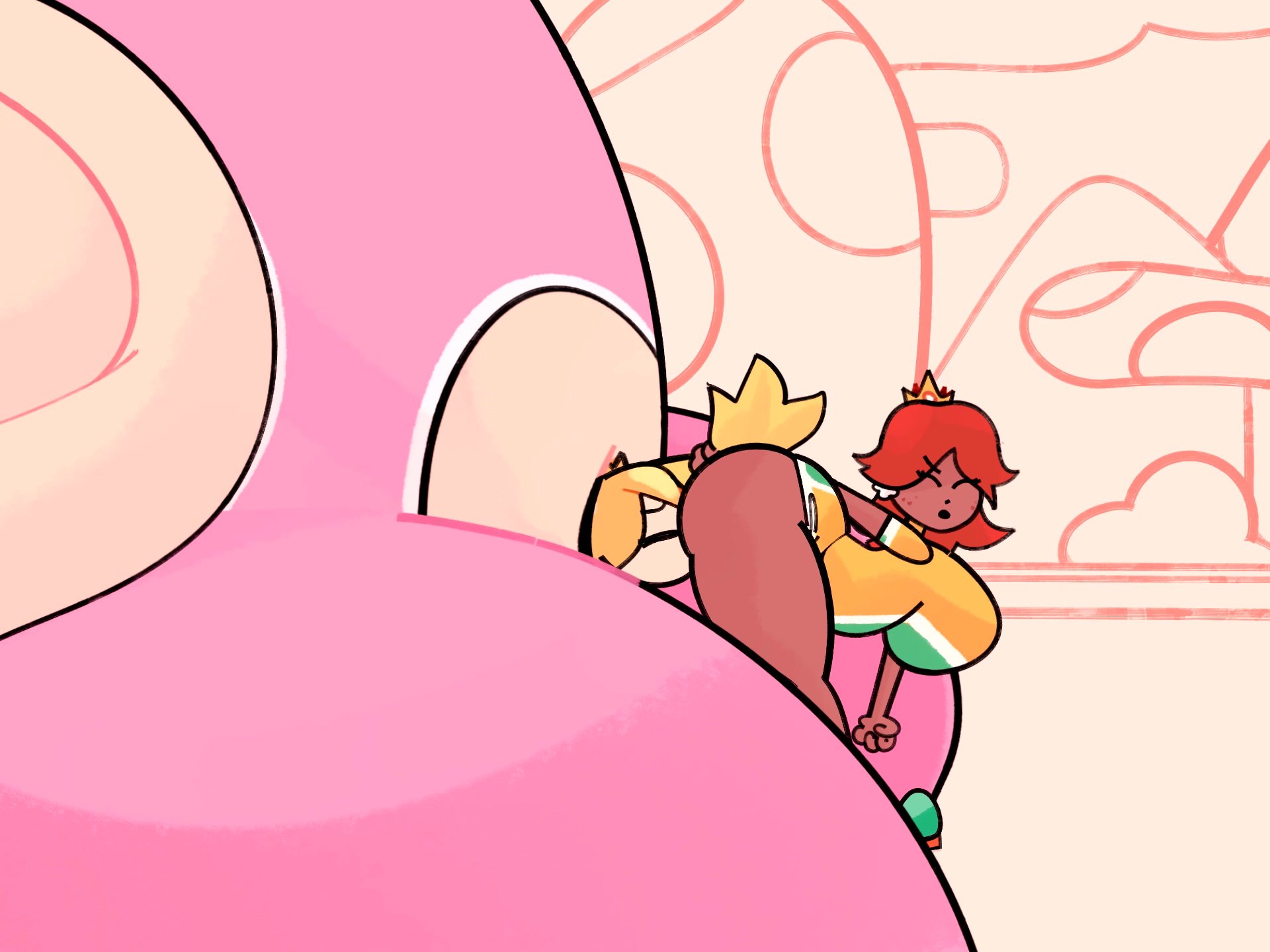 Daisy Farts and Inflates Peach