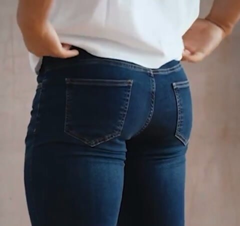 Muscular jeans ass