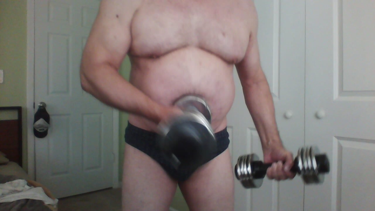 Punching My Beer Belly With Weights!
