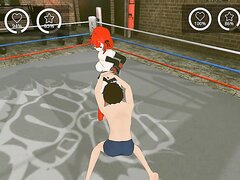 HentaiFightersVR - combat vs red girl